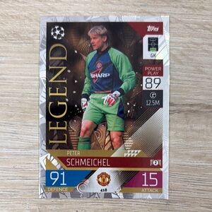 Topps Match Card Manchester United Card. Peter Schmeichel